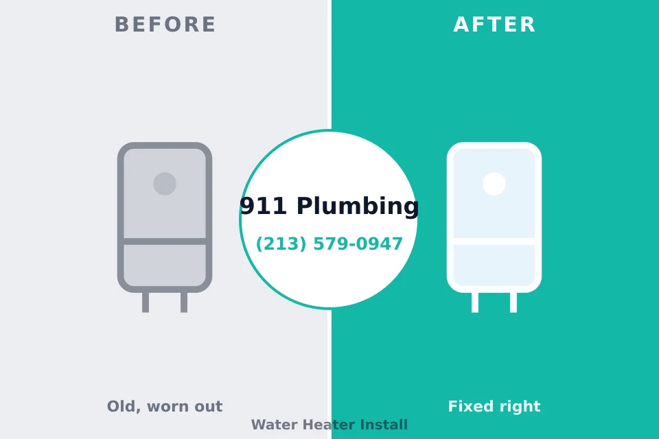 Before and after: plumbing repair Lakeland, NY